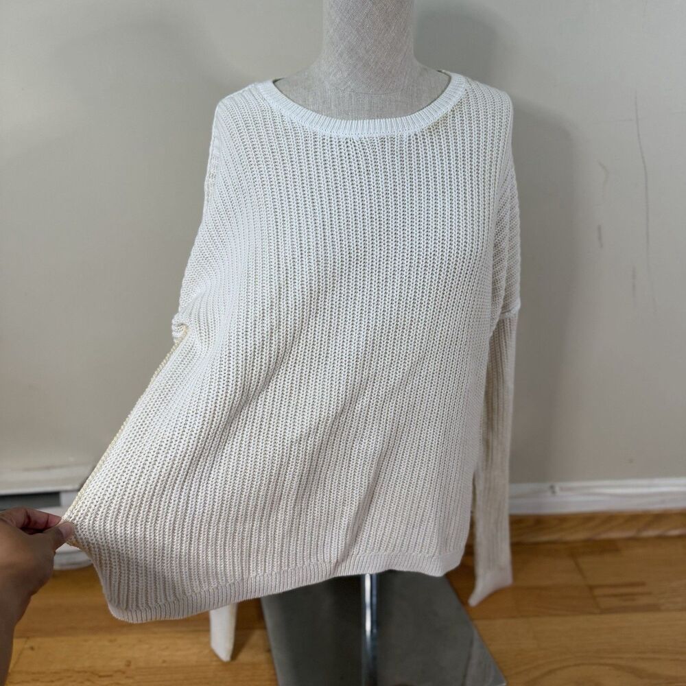 J.Society NWT Whitewash Shaker Crewneck Sweater Stonewash Sugar XL Two-Tone